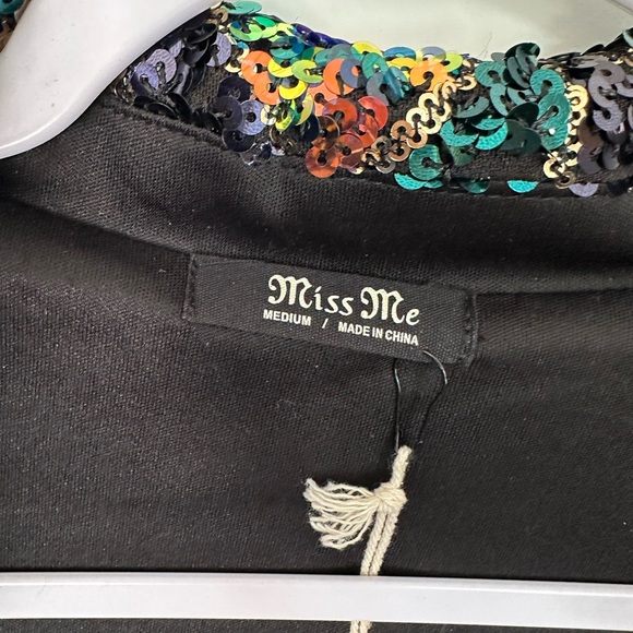 Miss Me geometric sequin fridge jacket - Picture 7 of 8